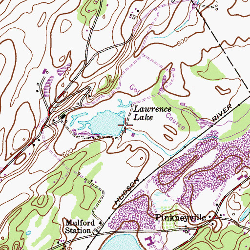 Topographic Map of Lawrence Dam, NJ