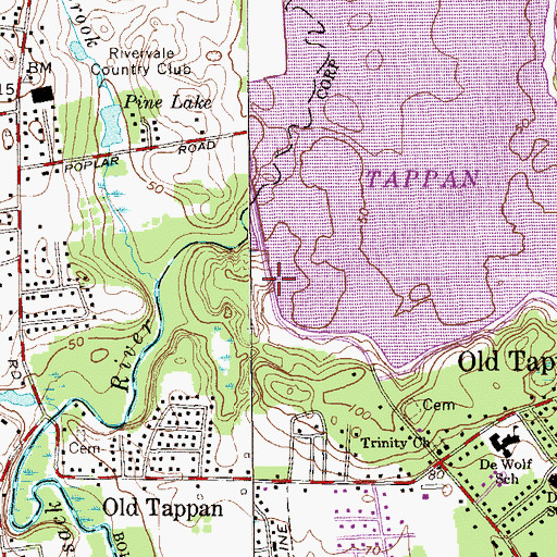 Topographic Map of Lake Tappan Dam, NJ
