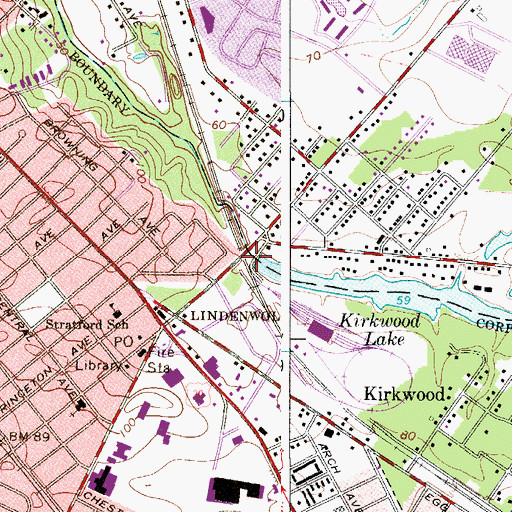 Topographic Map of Kirkwood Lake Dam, NJ