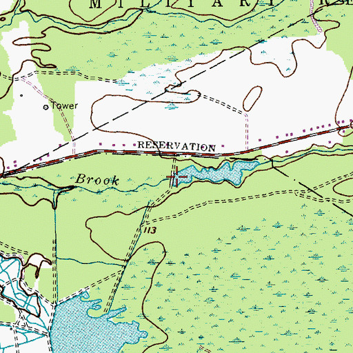 Topographic Map of Hanover Dam, NJ
