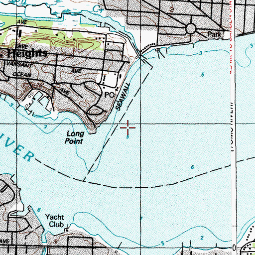 Topographic Map of Hummel Seaplane Base, NJ