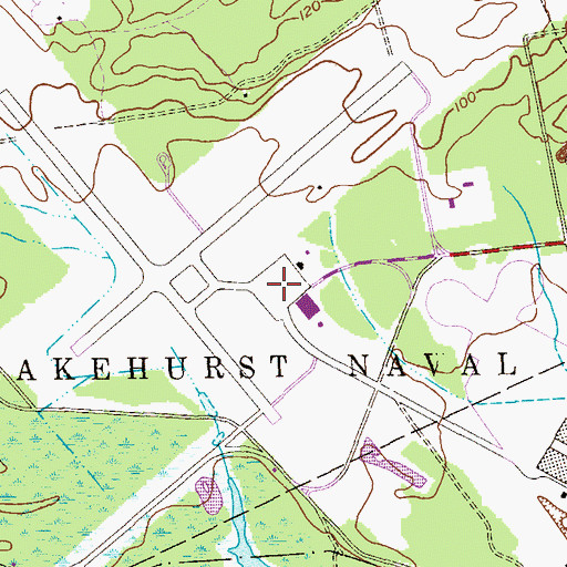 Topographic Map of Lakehurst Maxfield Field, NJ