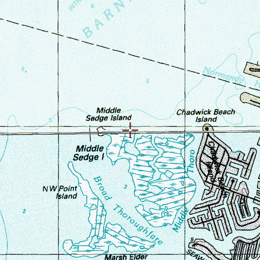 Topographic Map of Middle Sedge Island Heliport, NJ