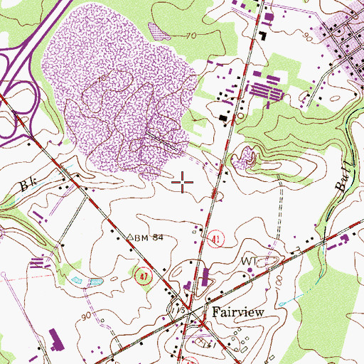 Topographic Map of WVSJ-AM (Washington Township), NJ