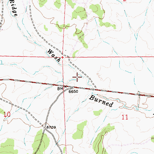 Topographic Map of Banana Ridge Wash, NM