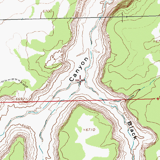 Topographic Map of Black Water Canyon, NM