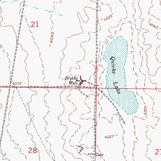 Topographic Map of Blythe Well, NM