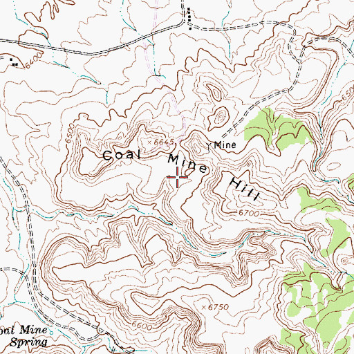 Topographic Map of Coal Mine Hill, NM