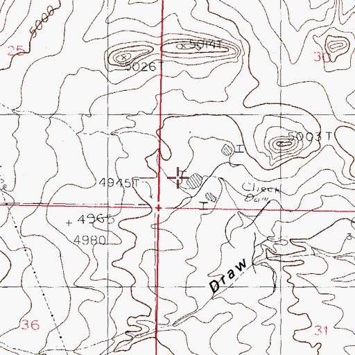 Topographic Map of Jornada Dikes, NM