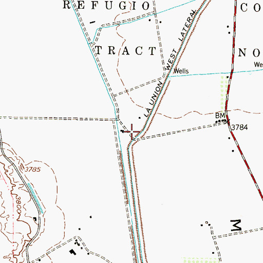 Topographic Map of La Union West Lateral, NM