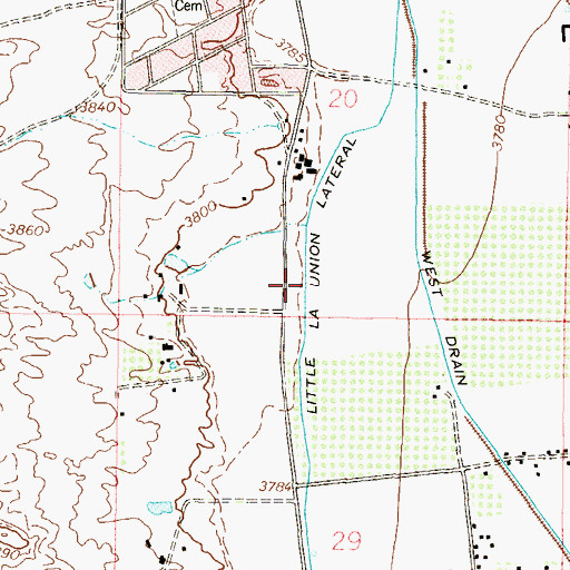 Topographic Map of Little La Union Lateral, NM