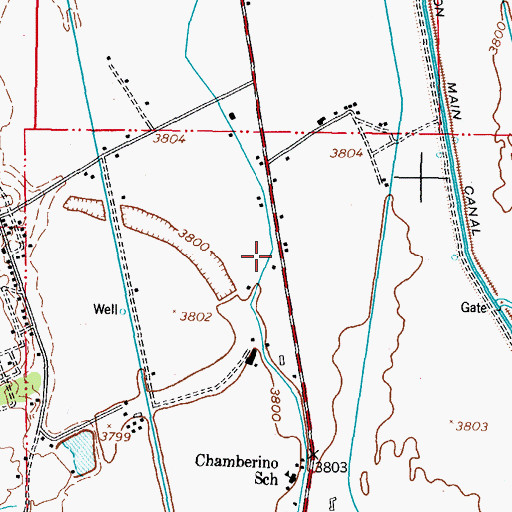 Topographic Map of Lower Chamberino Lateral, NM