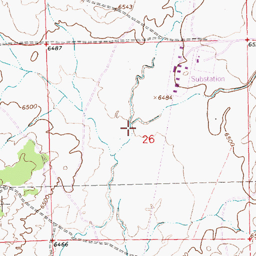 Topographic Map of Many Arrow Wash, NM