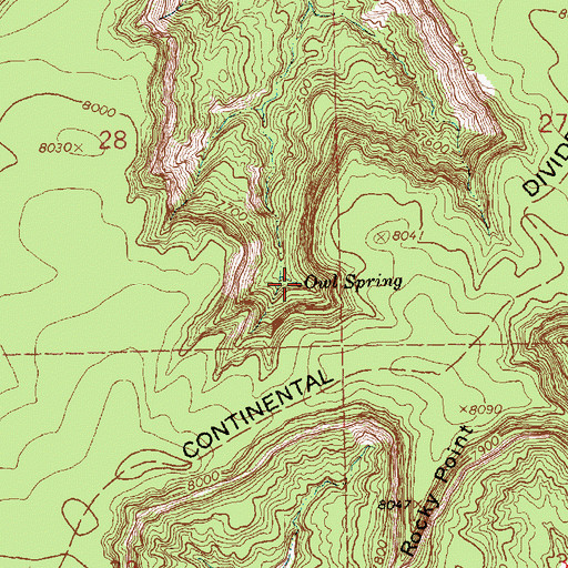 Topographic Map of Owl Spring, NM