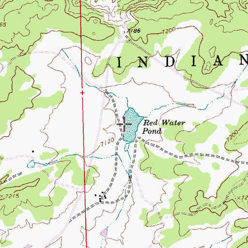 Topographic Map of Red Water Pond, NM