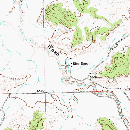 Topographic Map of Rico Ranch, NM