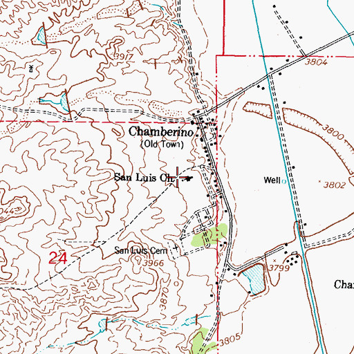 Topographic Map of San Luis Church, NM