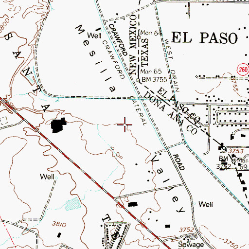 Topographic Map of Santa Nia Church, NM