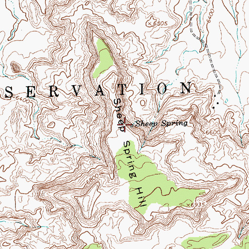 Topographic Map of Sheep Spring, NM
