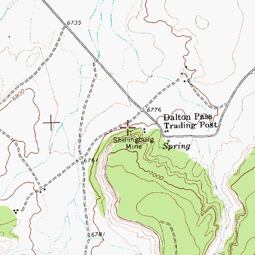 Topographic Map of Shillingburg Mine, NM