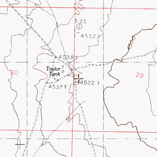 Topographic Map of Taylor Well, NM