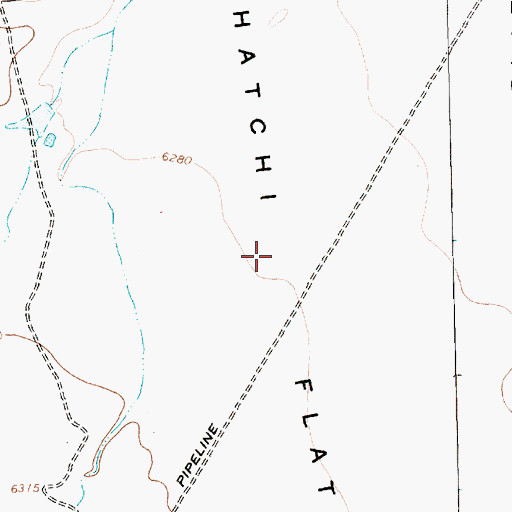 Topographic Map of Tohatchi Flats, NM
