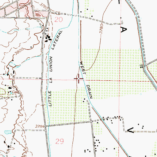Topographic Map of West Drain, NM