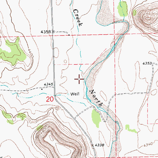 Topographic Map of Blacksmith Creek, OK