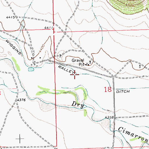 Topographic Map of Wiggins Ralley Ditch Number 1, NM