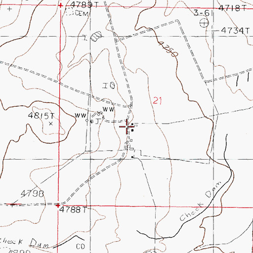 Topographic Map of L Seven Ranch, NM
