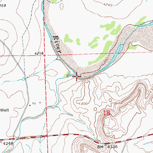 Topographic Map of Tesesquite Creek, NM