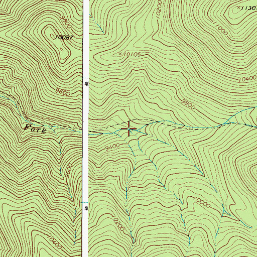 Topographic Map of Willow Fork, NM