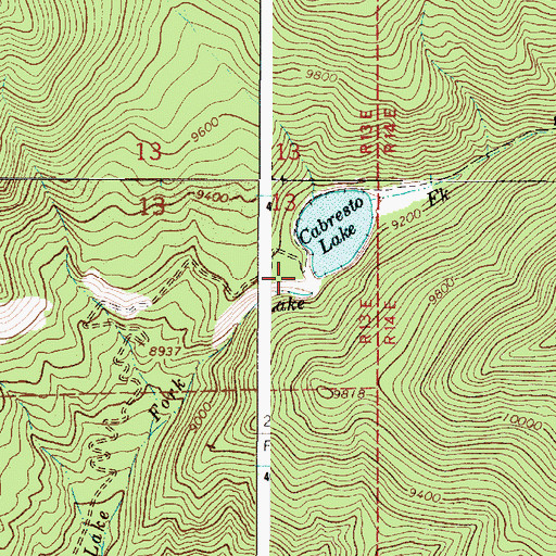 Topographic Map of Cabresto Lake Campground, NM