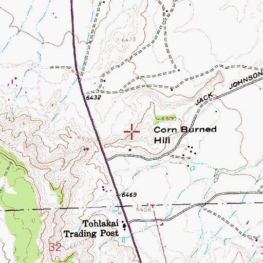 Topographic Map of Corn Burned Hill, NM