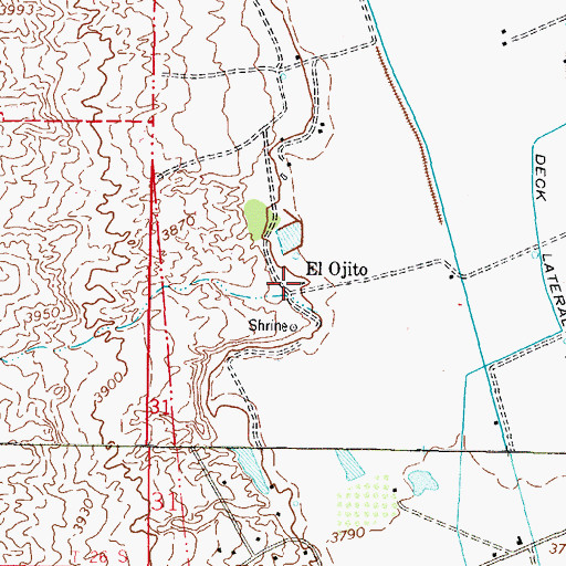 Topographic Map of El Ojito, NM