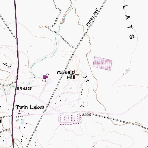 Topographic Map of Gossip Hill, NM
