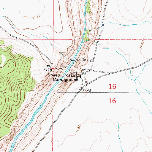 Topographic Map of Sheep Crossing Campground, NM