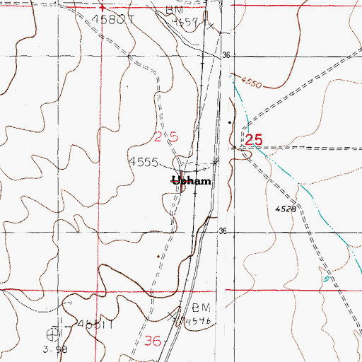 Topographic Map of Upham, NM