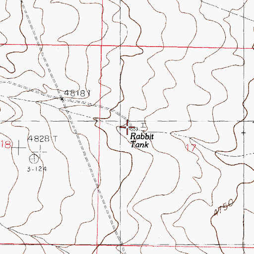 Topographic Map of Rabbit Tank, NM