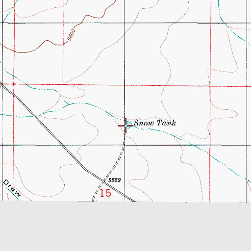 Topographic Map of Snow Tank, NM