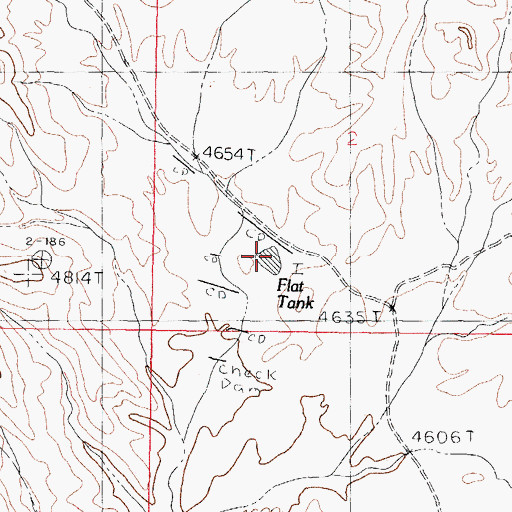 Topographic Map of Flat Tank, NM
