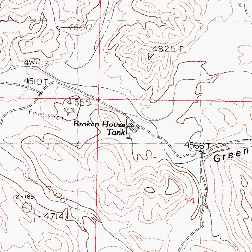 Topographic Map of Broken House Tank, NM