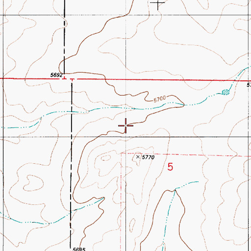 Topographic Map of Dulce Draw, NM