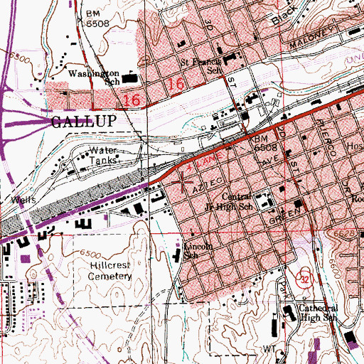 Topographic Map of Dal Paso Center, NM