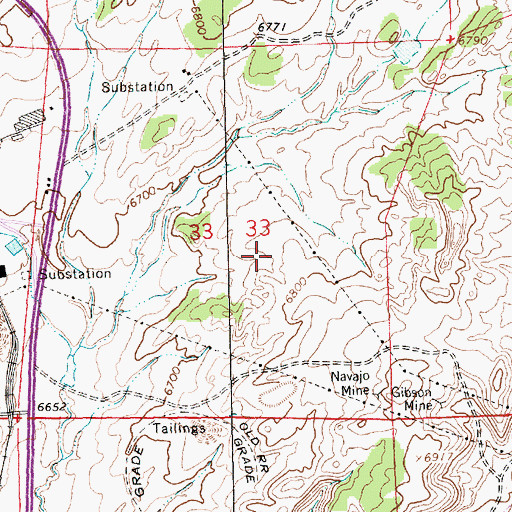 Topographic Map of Saint Francis of Assisi School, NM