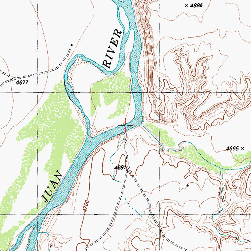 Topographic Map of Mancos River, NM