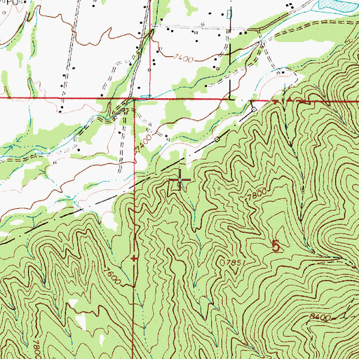 Topographic Map of Almagre Canyon, NM