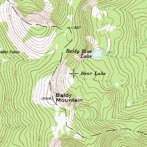 Topographic Map of Bear Lake, NM