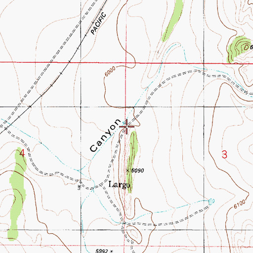 Topographic Map of Big Pine Canyon, NM