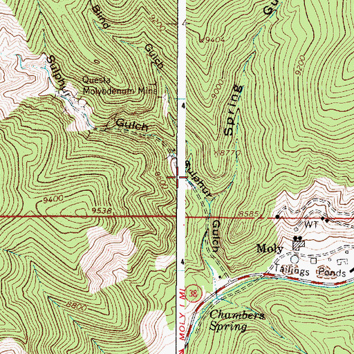 Topographic Map of Blind Gulch, NM